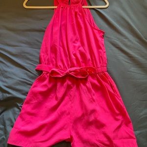 Halter Hot Pink Romper